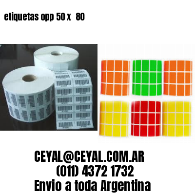 etiquetas opp 50 x  80