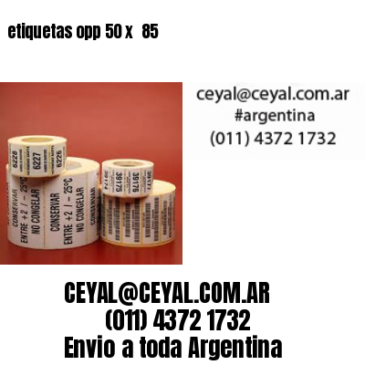 etiquetas opp 50 x  85