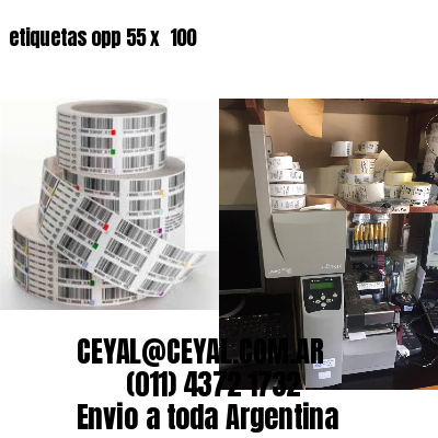 etiquetas opp 55 x  100