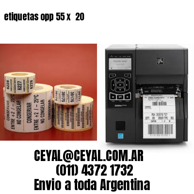 etiquetas opp 55 x  20