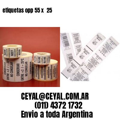 etiquetas opp 55 x  25