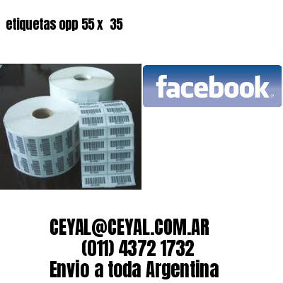 etiquetas opp 55 x  35