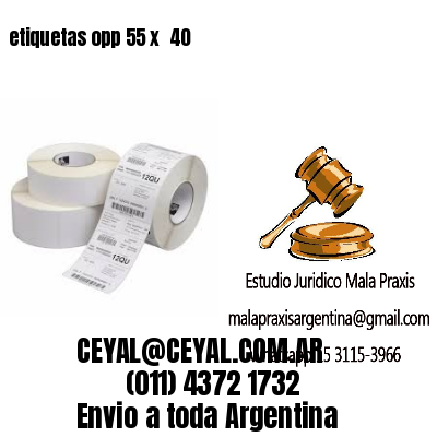 etiquetas opp 55 x  40
