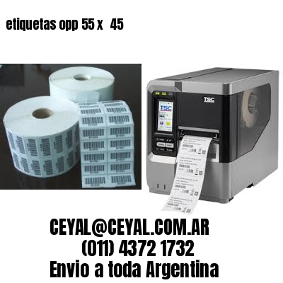 etiquetas opp 55 x  45