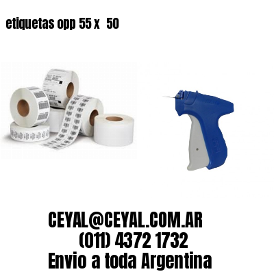 etiquetas opp 55 x  50