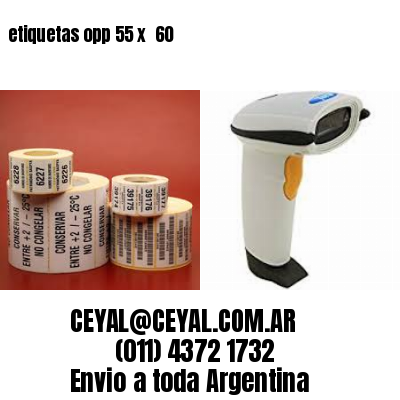 etiquetas opp 55 x  60