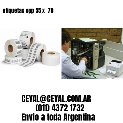 etiquetas opp 55 x  70