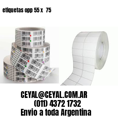 etiquetas opp 55 x  75
