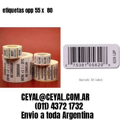 etiquetas opp 55 x  80