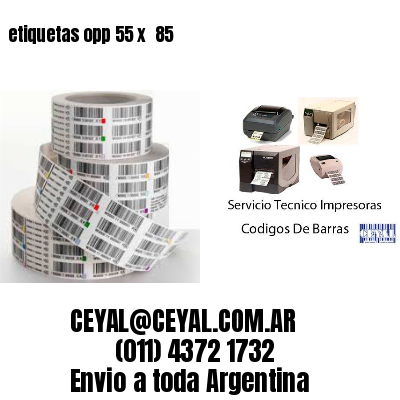 etiquetas opp 55 x  85