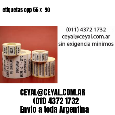 etiquetas opp 55 x  90