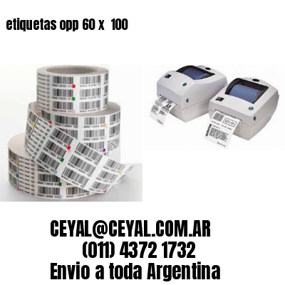 etiquetas opp 60 x  100