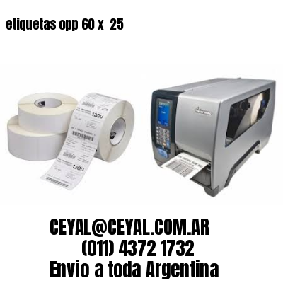 etiquetas opp 60 x  25