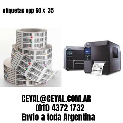 etiquetas opp 60 x  35