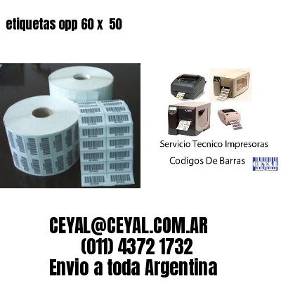etiquetas opp 60 x  50