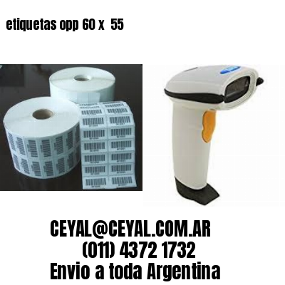 etiquetas opp 60 x  55