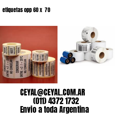 etiquetas opp 60 x  70