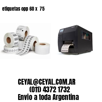 etiquetas opp 60 x  75