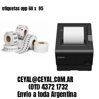 etiquetas opp 60 x  95