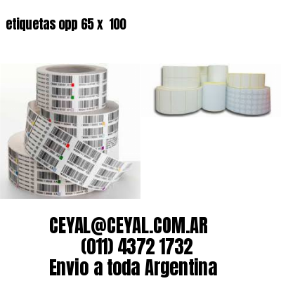 etiquetas opp 65 x  100