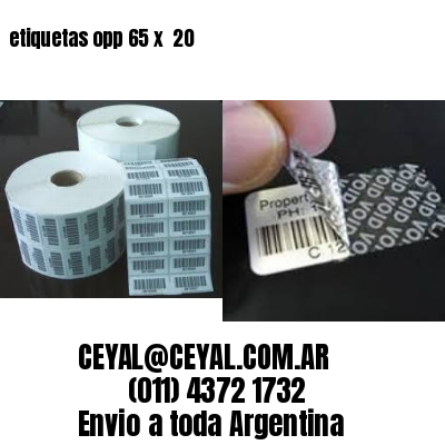 etiquetas opp 65 x  20