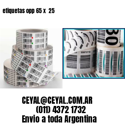 etiquetas opp 65 x  25