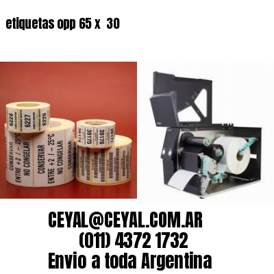 etiquetas opp 65 x  30