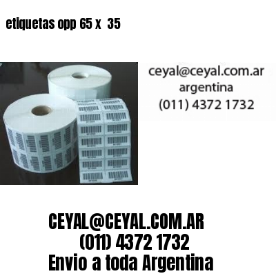 etiquetas opp 65 x  35