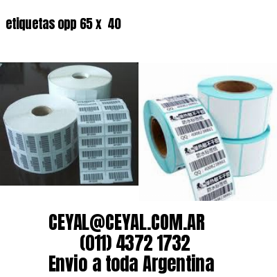 etiquetas opp 65 x  40