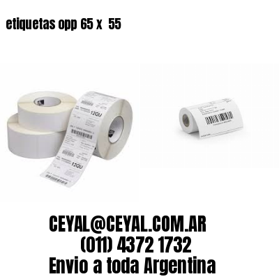 etiquetas opp 65 x  55