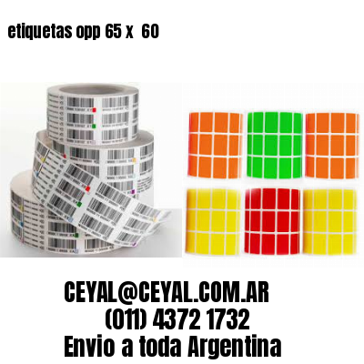etiquetas opp 65 x  60