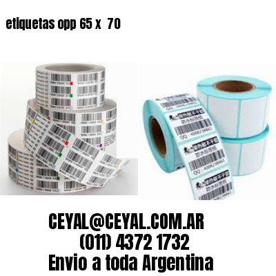 etiquetas opp 65 x  70
