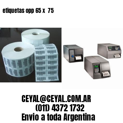 etiquetas opp 65 x  75