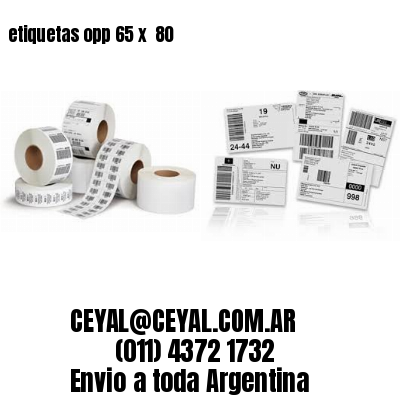 etiquetas opp 65 x  80