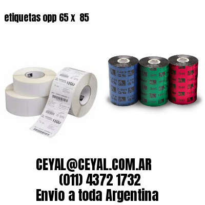 etiquetas opp 65 x  85
