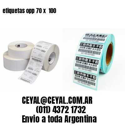 etiquetas opp 70 x  100