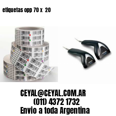 etiquetas opp 70 x  20