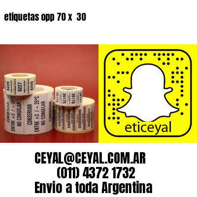 etiquetas opp 70 x  30