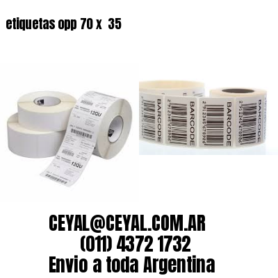 etiquetas opp 70 x  35