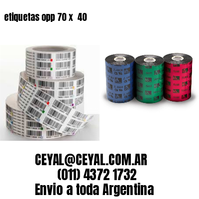 etiquetas opp 70 x  40