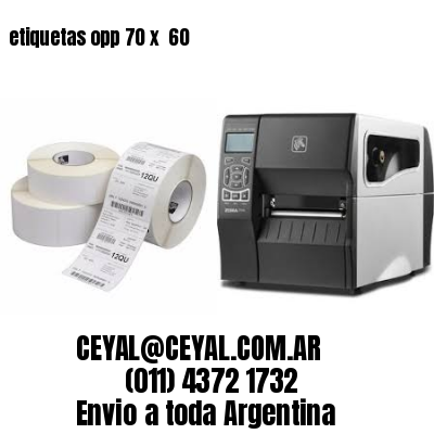 etiquetas opp 70 x  60