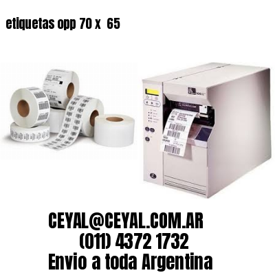 etiquetas opp 70 x  65