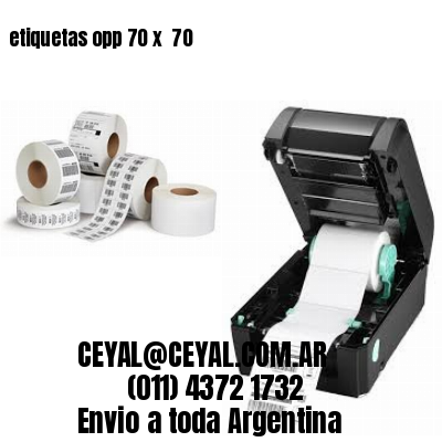 etiquetas opp 70 x  70