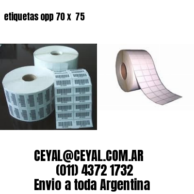 etiquetas opp 70 x  75