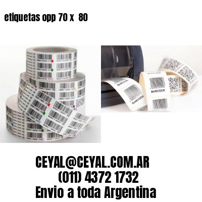etiquetas opp 70 x  80