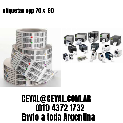etiquetas opp 70 x  90