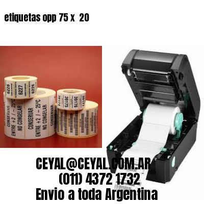 etiquetas opp 75 x  20