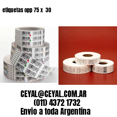 etiquetas opp 75 x  30