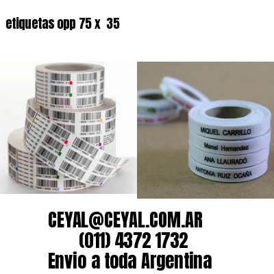 etiquetas opp 75 x  35
