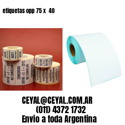 etiquetas opp 75 x  40
